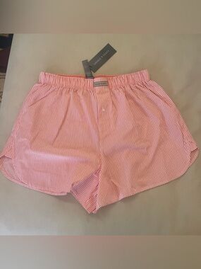 Savage X Fenty Pink and White Striped Women's Shorts